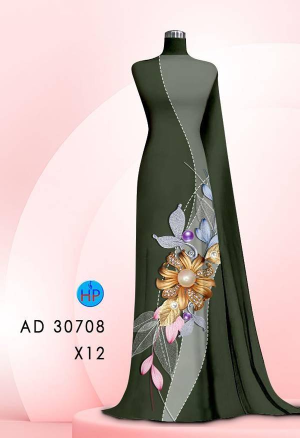 Vải Áo Dài Hoa In 3D Mới Ra AD 30708 51 Vải Áo Dài Hoa In 3D Mới Ra AD 30708