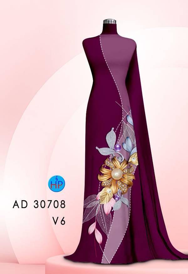 Vải Áo Dài Hoa In 3D Mới Ra AD 30708 50 Vải Áo Dài Hoa In 3D Mới Ra AD 30708