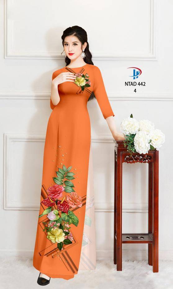 Vải Áo Dài Hoa Hồng Độc Đáo AD NTAD442 68 Vải Áo Dài Hoa Hồng Độc Đáo AD NTAD442