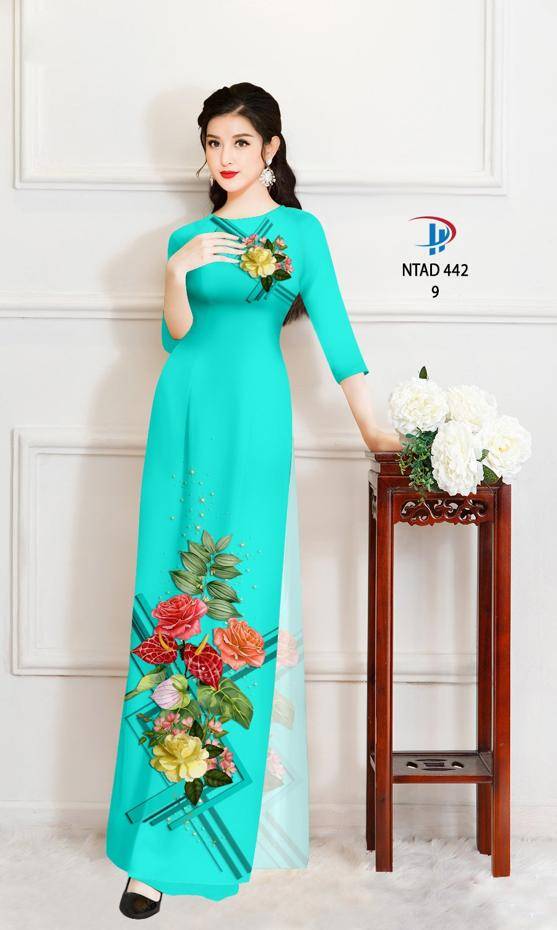 Vải Áo Dài Hoa Hồng Độc Đáo AD NTAD442 73 Vải Áo Dài Hoa Hồng Độc Đáo AD NTAD442