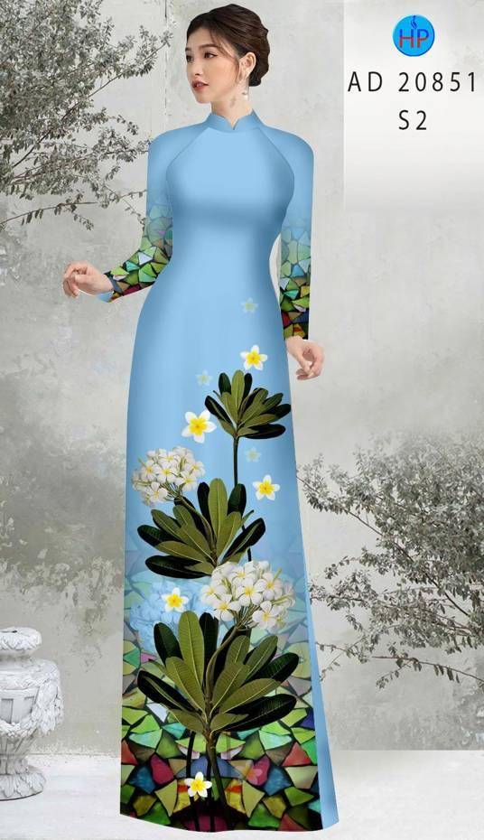 Vải Áo Dài Hoa Sứ Kiểu Mới AD 20851 42 Vải Áo Dài Hoa Sứ Kiểu Mới AD 20851