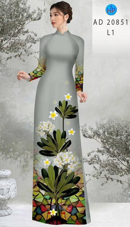 Vải Áo Dài Hoa Sứ Kiểu Mới AD 20851 41 Vải Áo Dài Hoa Sứ Kiểu Mới AD 20851