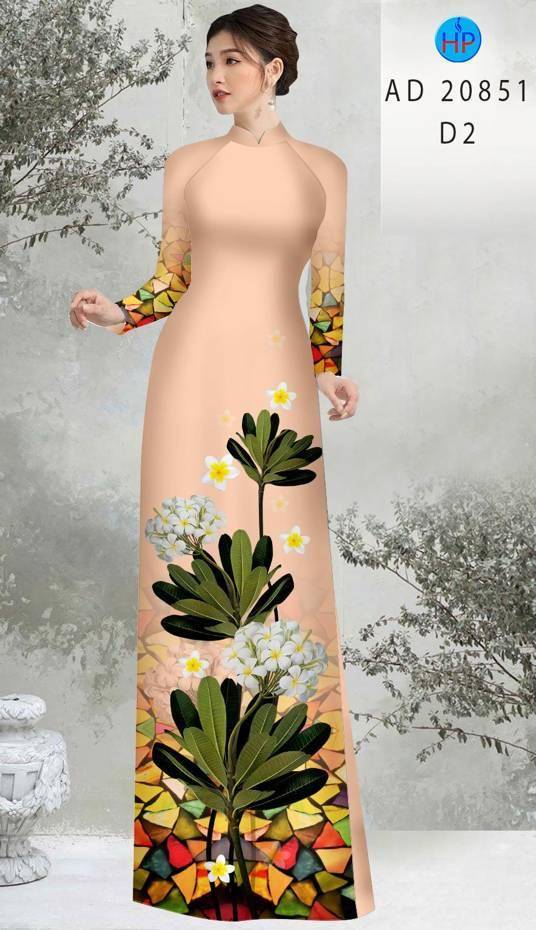 Vải Áo Dài Hoa Sứ Kiểu Mới AD 20851 44 Vải Áo Dài Hoa Sứ Kiểu Mới AD 20851