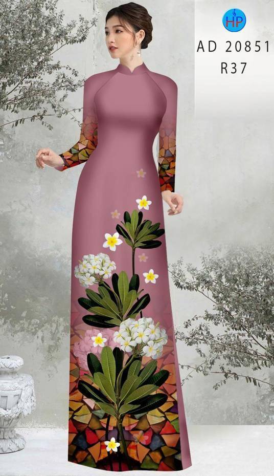 Vải Áo Dài Hoa Sứ Kiểu Mới AD 20851 47 Vải Áo Dài Hoa Sứ Kiểu Mới AD 20851