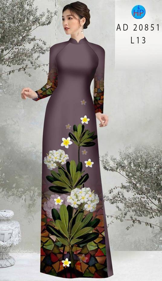 Vải Áo Dài Hoa Sứ Kiểu Mới AD 20851 50 Vải Áo Dài Hoa Sứ Kiểu Mới AD 20851
