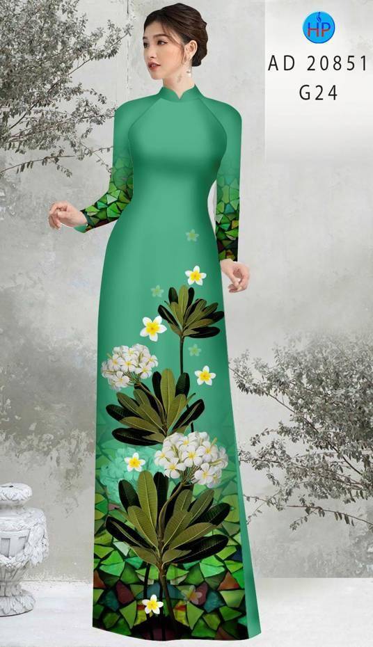 Vải Áo Dài Hoa Sứ Kiểu Mới AD 20851 49 Vải Áo Dài Hoa Sứ Kiểu Mới AD 20851