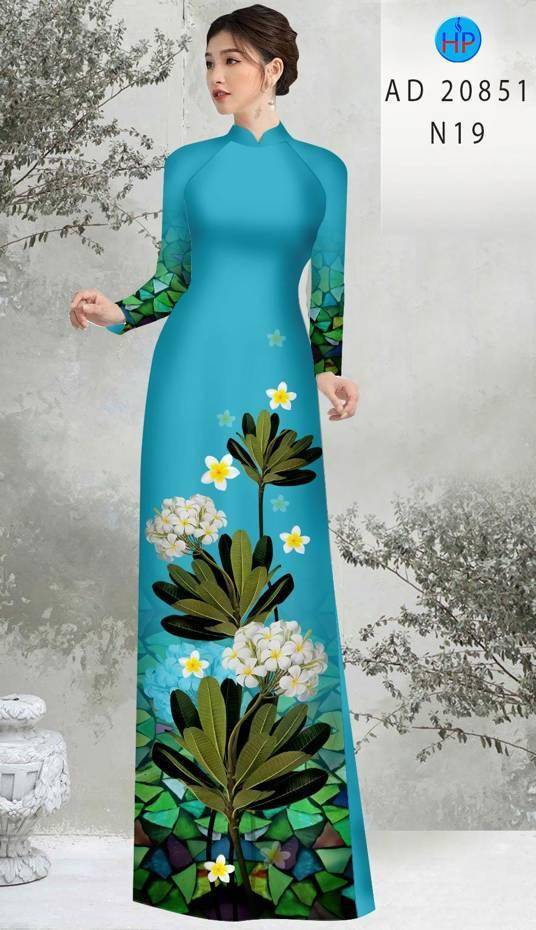 Vải Áo Dài Hoa Sứ Kiểu Mới AD 20851 48 Vải Áo Dài Hoa Sứ Kiểu Mới AD 20851