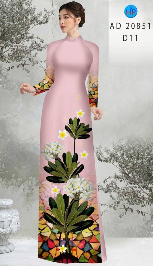 Vải Áo Dài Hoa Sứ Kiểu Mới AD 20851 51 Vải Áo Dài Hoa Sứ Kiểu Mới AD 20851