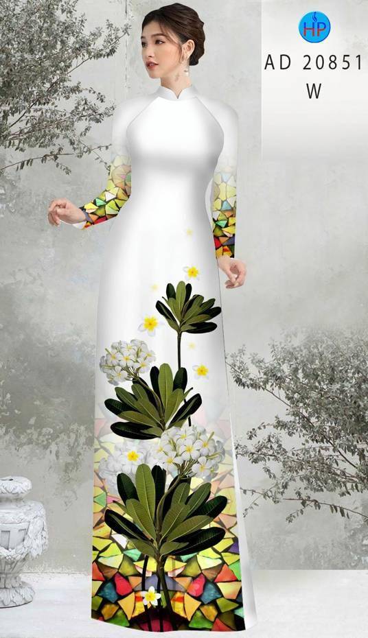 Vải Áo Dài Hoa Sứ Kiểu Mới AD 20851 52 Vải Áo Dài Hoa Sứ Kiểu Mới AD 20851