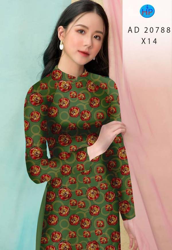 Vải Áo Dài Hoa Đều Kiểu Mới AD 20788