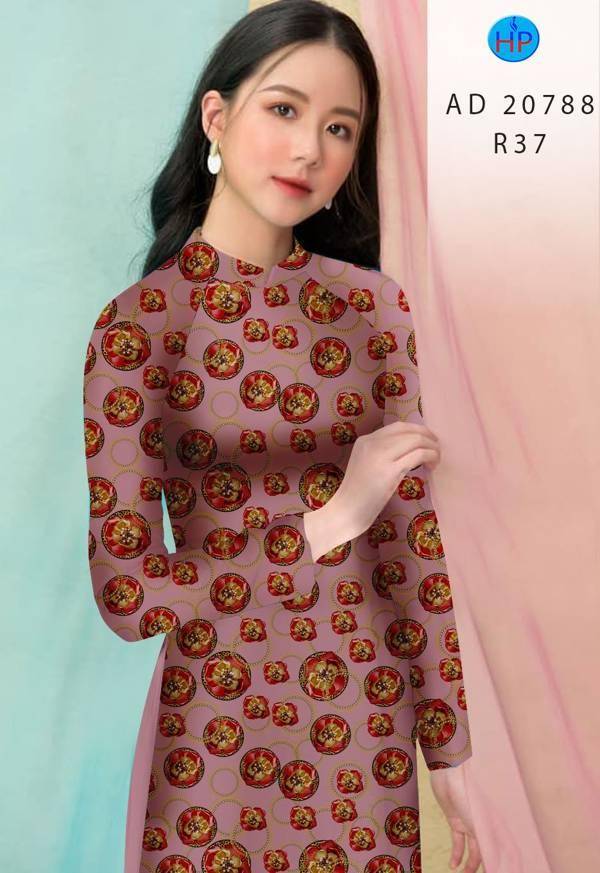 Vải Áo Dài Hoa Đều Kiểu Mới AD 20788