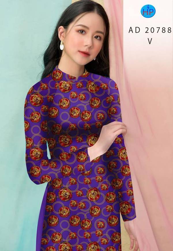 Vải Áo Dài Hoa Đều Kiểu Mới AD 20788