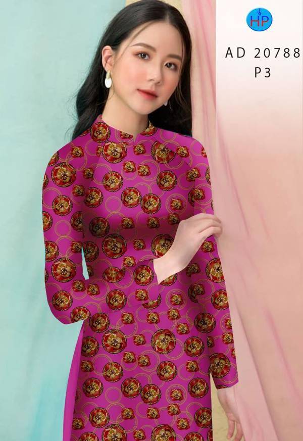Vải Áo Dài Hoa Đều Kiểu Mới AD 20788