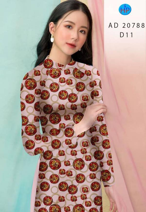Vải Áo Dài Hoa Đều Kiểu Mới AD 20788