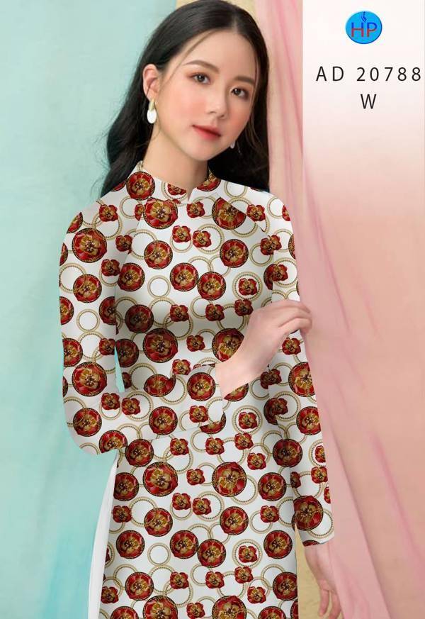 Vải Áo Dài Hoa Đều Kiểu Mới AD 20788