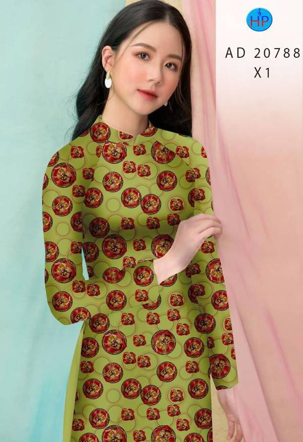 Vải Áo Dài Hoa Đều Kiểu Mới AD 20788