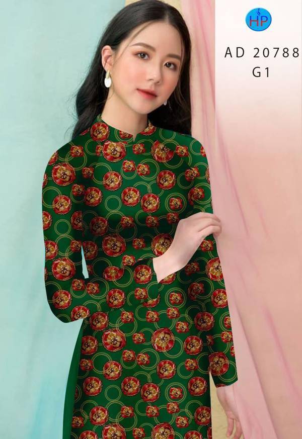 Vải Áo Dài Hoa Đều Kiểu Mới AD 20788