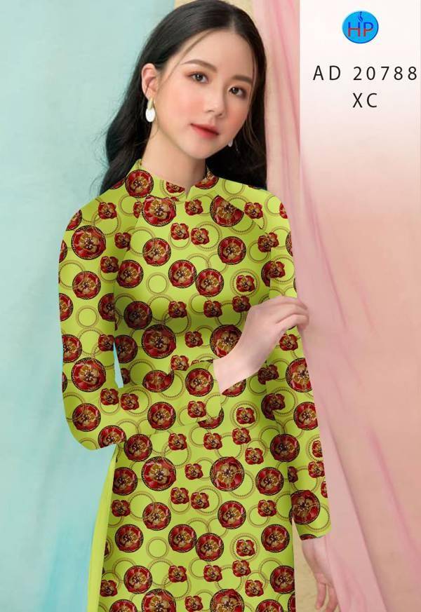Vải Áo Dài Hoa Đều Kiểu Mới AD 20788