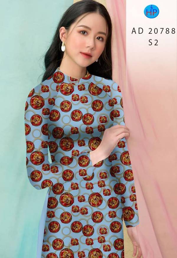 Vải Áo Dài Hoa Đều Kiểu Mới AD 20788