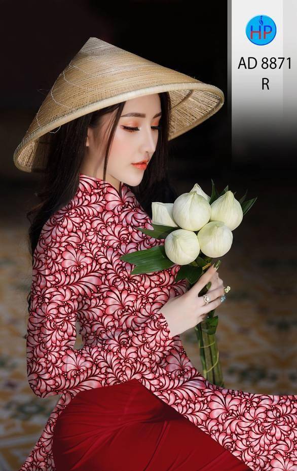 Vải Áo Dài Hoa Văn Độc Đáo AD 8871