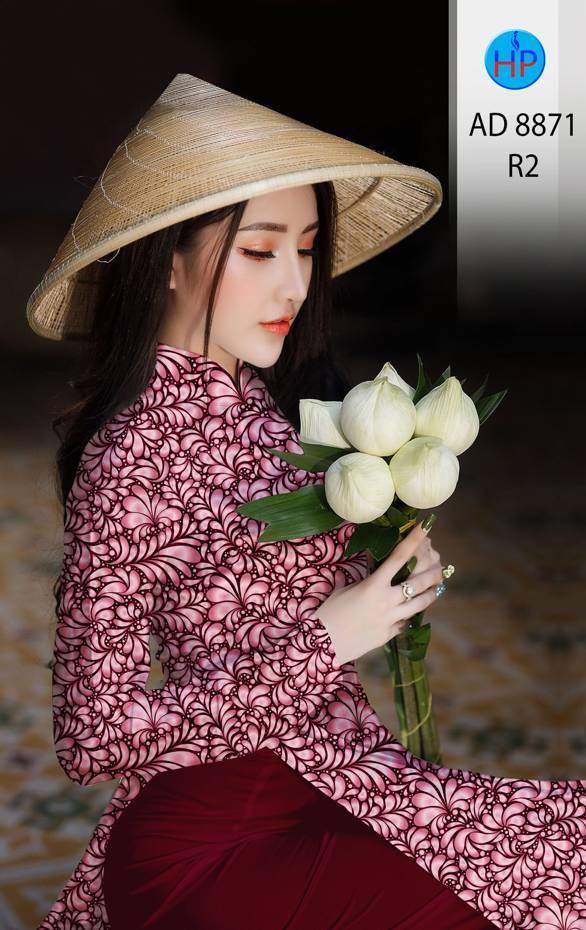 Vải Áo Dài Hoa Văn Độc Đáo AD 8871