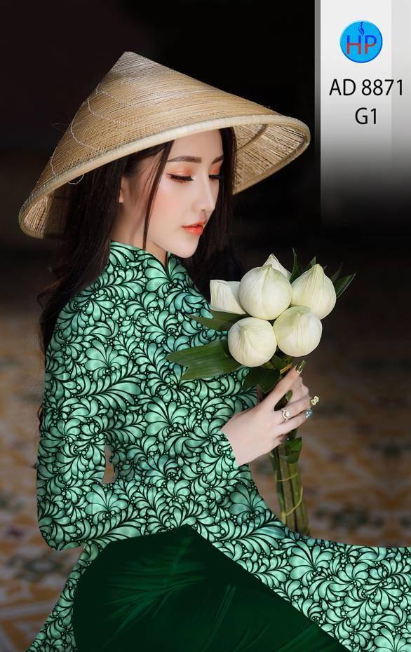 Vải Áo Dài Hoa Văn Độc Đáo AD 8871