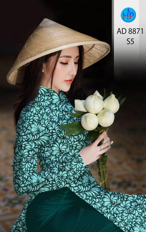 Vải Áo Dài Hoa Văn Độc Đáo AD 8871