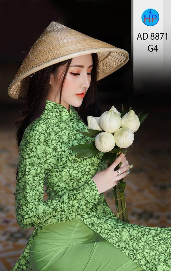 Vải Áo Dài Hoa Văn Độc Đáo AD 8871
