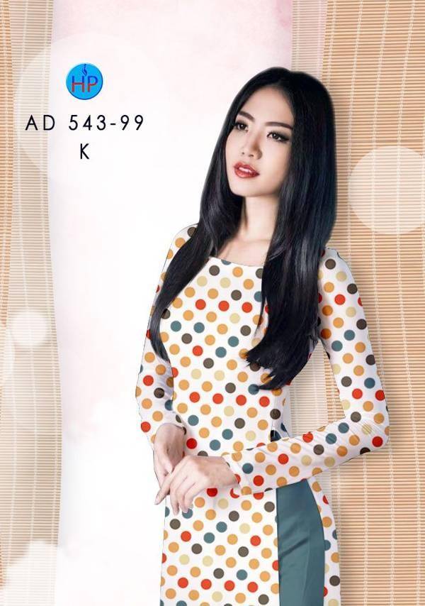 Vải Áo Dài Chấm Bi Vừa Ra  AD 543-99