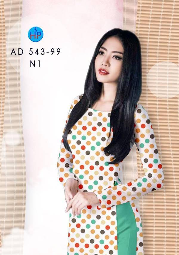 Vải Áo Dài Chấm Bi Vừa Ra  AD 543-99