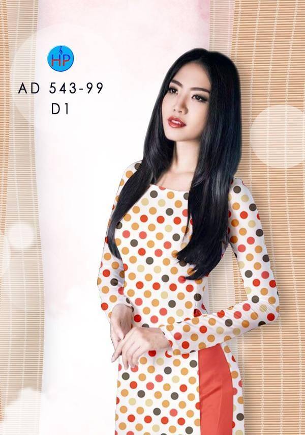 Vải Áo Dài Chấm Bi Vừa Ra  AD 543-99