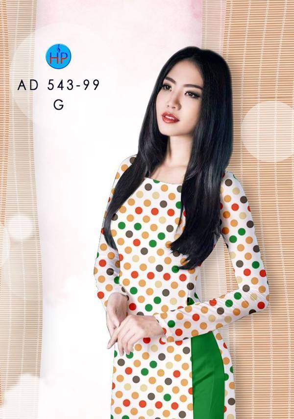 Vải Áo Dài Chấm Bi Vừa Ra  AD 543-99