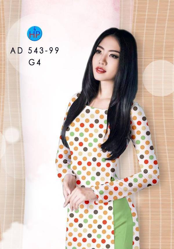 Vải Áo Dài Chấm Bi Vừa Ra  AD 543-99