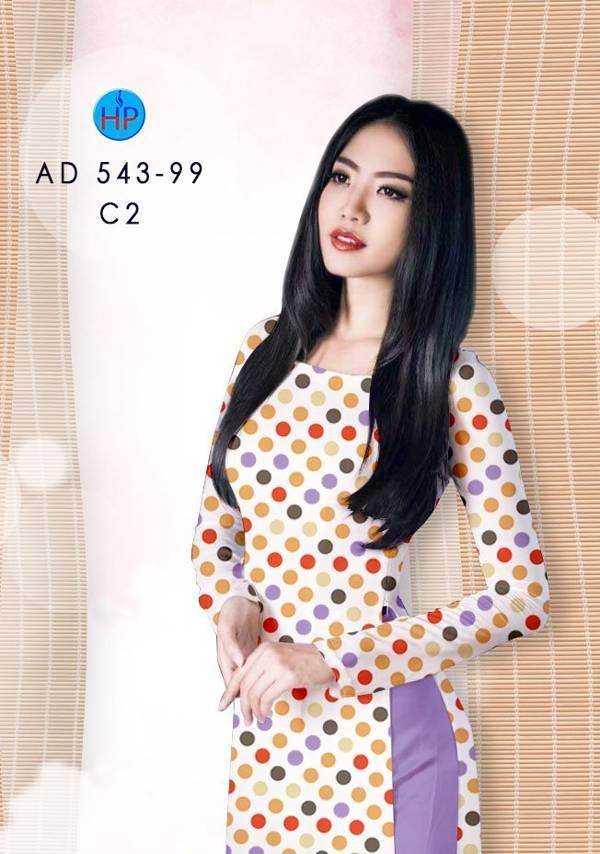 Vải Áo Dài Chấm Bi Vừa Ra  AD 543-99