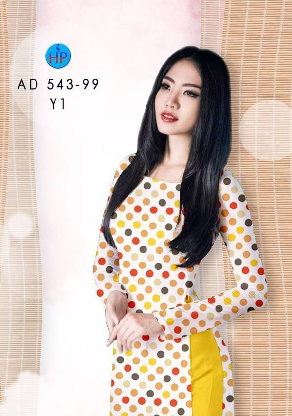 Vải Áo Dài Chấm Bi Vừa Ra  AD 543-99
