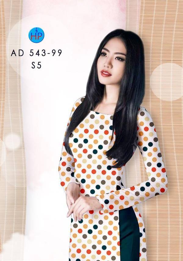 Vải Áo Dài Chấm Bi Vừa Ra  AD 543-99