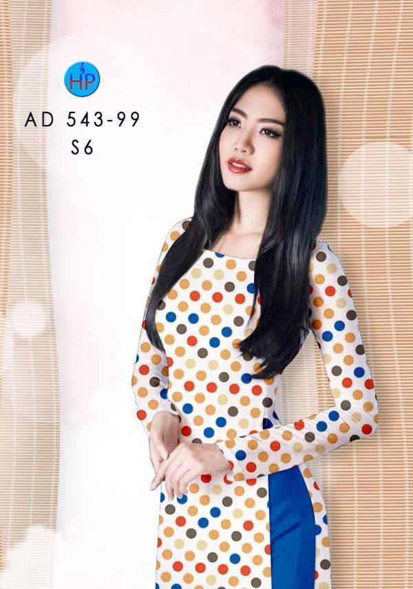 Vải Áo Dài Chấm Bi Vừa Ra  AD 543-99