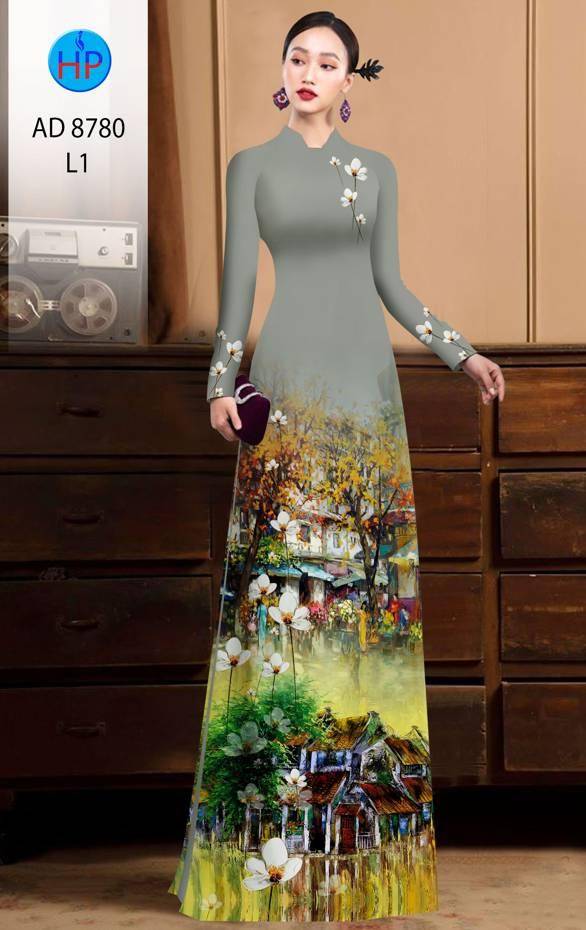 Vải Áo Dài Phong Cảnh Vừa Ra AD 8780 40 Vải Áo Dài Phong Cảnh Vừa Ra AD 8780