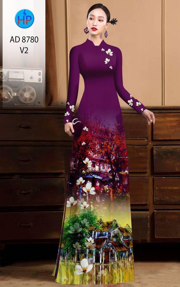 Vải Áo Dài Phong Cảnh Vừa Ra AD 8780 46 Vải Áo Dài Phong Cảnh Vừa Ra AD 8780