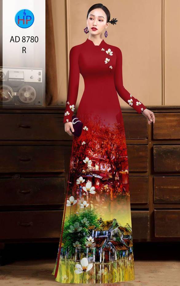 Vải Áo Dài Phong Cảnh Vừa Ra AD 8780 53 Vải Áo Dài Phong Cảnh Vừa Ra AD 8780