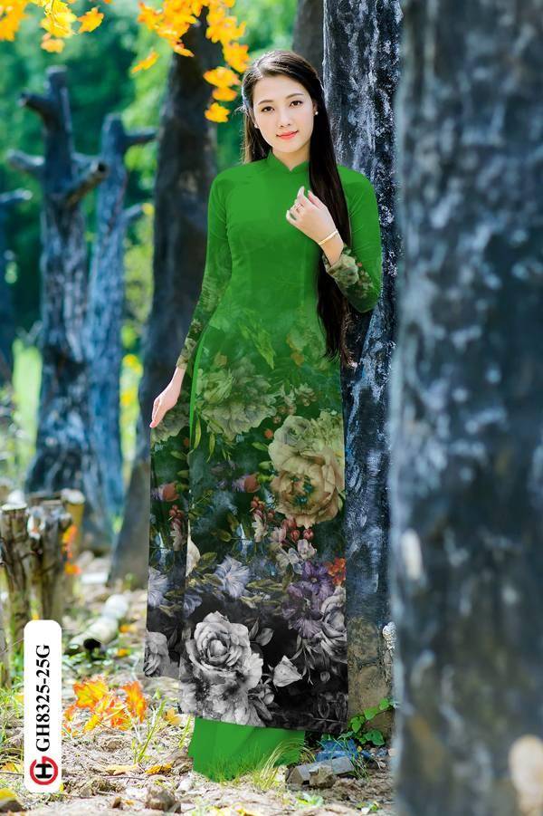 Vải Áo Dài Hoa Hồng Vừa Ra AD GH8325 32 Vải Áo Dài Hoa Hồng Vừa Ra AD GH8325