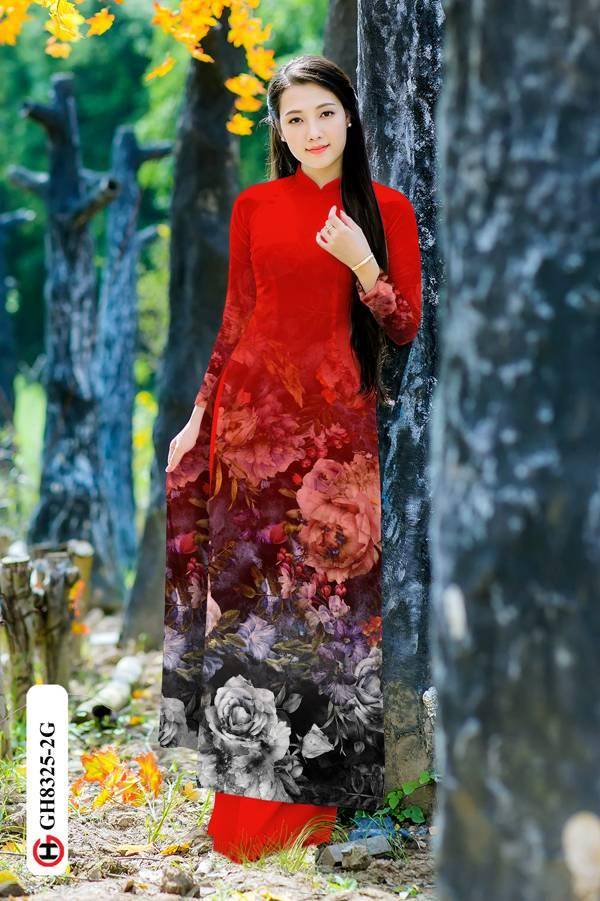 Vải Áo Dài Hoa Hồng Vừa Ra AD GH8325 35 Vải Áo Dài Hoa Hồng Vừa Ra AD GH8325