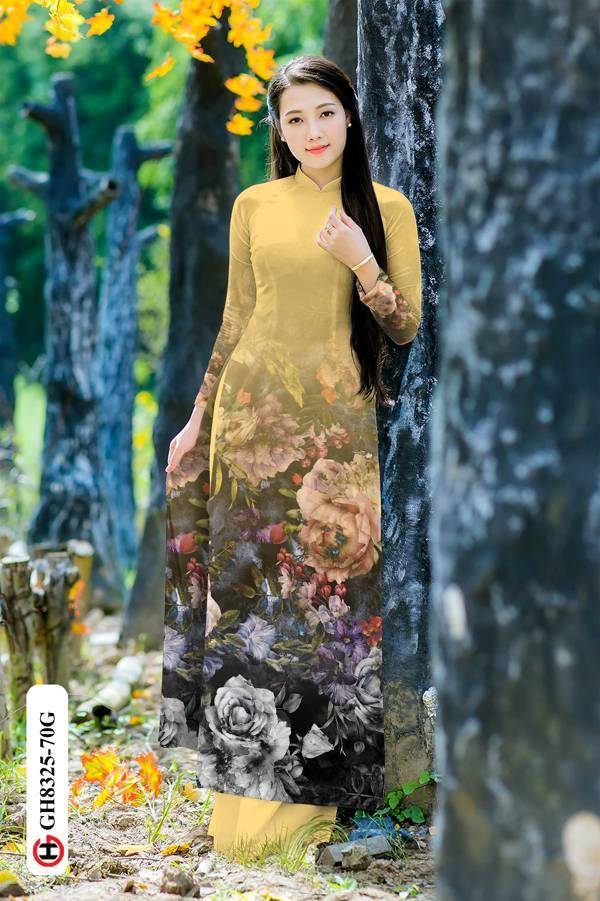 Vải Áo Dài Hoa Hồng Vừa Ra AD GH8325 36 Vải Áo Dài Hoa Hồng Vừa Ra AD GH8325