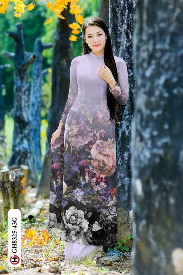Vải Áo Dài Hoa Hồng Vừa Ra AD GH8325 39 Vải Áo Dài Hoa Hồng Vừa Ra AD GH8325