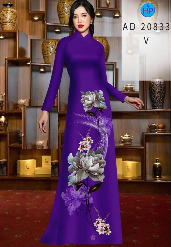 Vải Áo Dài Hoa Sen Mới Ra AD 20833 39 Vải Áo Dài Hoa Sen Mới Ra AD 20833