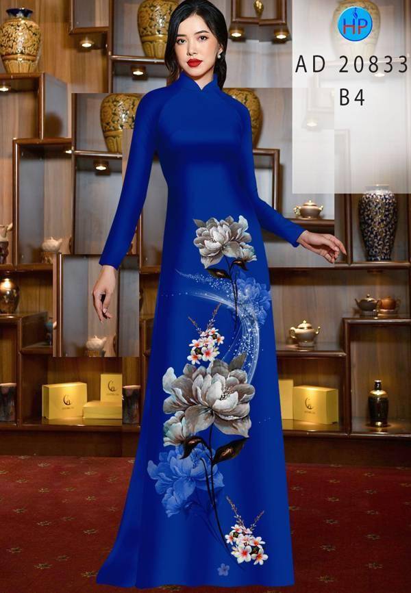 Vải Áo Dài Hoa Sen Mới Ra AD 20833 46 Vải Áo Dài Hoa Sen Mới Ra AD 20833