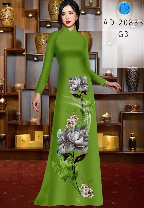 Vải Áo Dài Hoa Sen Mới Ra AD 20833 47 Vải Áo Dài Hoa Sen Mới Ra AD 20833