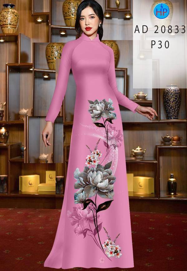 Vải Áo Dài Hoa Sen Mới Ra AD 20833 52 Vải Áo Dài Hoa Sen Mới Ra AD 20833