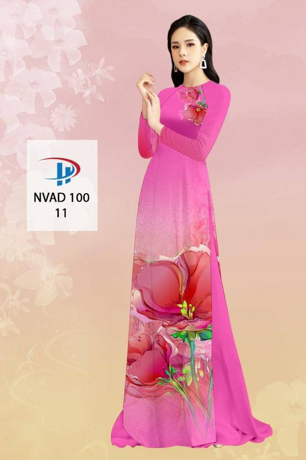 Vải Áo Dài Hoa In 3D Kiểu Mới AD NVAD100 51 Vải Áo Dài Hoa In 3D Kiểu Mới AD NVAD100