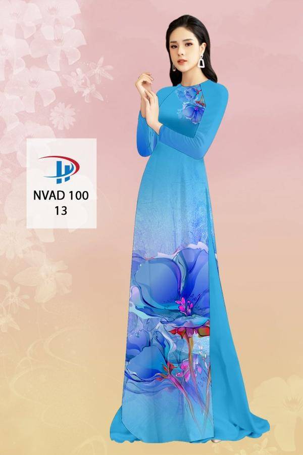 Vải Áo Dài Hoa In 3D Kiểu Mới AD NVAD100 53 Vải Áo Dài Hoa In 3D Kiểu Mới AD NVAD100